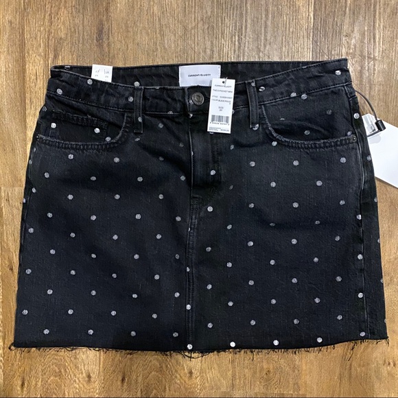 Current Elliott The 5 pocket black mini skirt Nwt